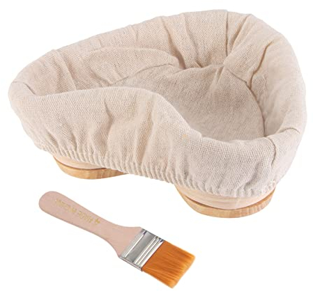 Cabilock 1 Satz Brot Fermentationskorb Brot Geschenke Sauerteig-schüssel-gärung Instanthefe Für Brot Brotkorb Backen Herz-korb-schale Brothefe Backpinsel Herzförmig Indonesisches Rattan