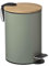 UNIMASA Papelera de baño con Tapa de Madera 3L - Cubo de Basura para baño con Tapa y Pedal Cierre silencioso - Khaki