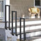 Handlauf Treppe, Treppen GeläNdergeläNder U,M-FöRmige, TreppengeläNder, Treppenhandlauf GeläNder FüR AußEnbereich, Indoor Outdoor Garten Treppenhaus Treppen StüTzgeläNder (90cm, Schwarz 20cm)