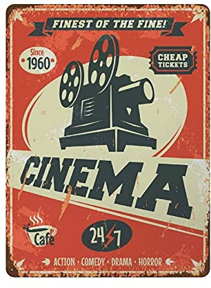 Finest of The Fine Movie Cinema Blechschild Metallschild Kunst zum Aufhängen Eisengemälde Retro Zuhause Küche Garten Garage Wanddekoration 40,6 x 30,5 cm