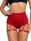 Tongmingyun Kurze Sporthose Damen High Waist Gym Booty Shorts Bauchweg Radlerhose Sportshorts Boxershorts Leggings Unterhosen Sommer Short für Yoga Joggen Pilates Fitness Rot S