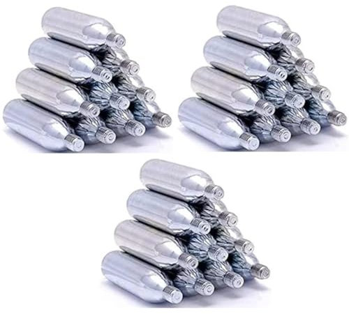 Pack 30 Threaded CO2 Bike Cycling Tyre Inner Tube Inflator Pump Cartridge 16g