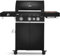 BURNHARD 3-Brenner Gasgrill FRED Deluxe Black Series 3 inkl. Backburner, 900°C Infrarot-Keramikbrenner, Seitenkochfeld, Edelstahl-Grillrost, Grillabdeckung, Grillwagen + klappbare Seitentische