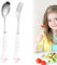 MEXRUMI 2 Pièces Set De Couverts En Inox Enfant Couverts Enfants Cuillere Bebe Fourchette Bebe Fourchette Et Cuillère Enfant Ensemble Patte De Chat Fourchette Et Cuillère Pour Maison L'École Utilisati