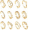 XBFOCNH 12 Stück ringe gold,Boho Gelenk Fingerringe,Stapelbare Midi Ringe Set,Gold Vintage Stapelbarer Ring,Ideal für Geburtstagsfeiern