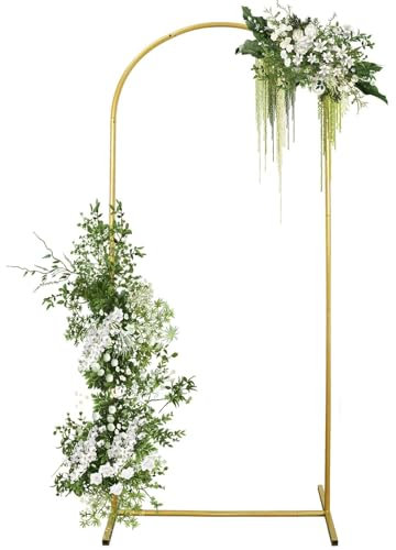 1.8M Hochzeitsbogen Hintergrund Ständer für Partys, Hochzeitsbögen für Zeremonie, Ballon Bogen Ständer, Geburtstagsfeier Dekoration Türrahmen Gold