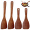 Lot de 4 spatules en bois d'olivier - Spatules en bois - Passent au lave-vaisselle - Spatules en bois anti-adhésives - Pour cuisine, restaurant, cuisine (22 × 7,5/32 × 7,8 cm)