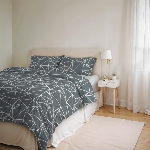 Italian Bed Linen Ida Cotton Double Duvet Cover Set, Made in Italy – Duvet Cover Set – Duvet Cover 250 x 200 cm with Double Flap and 2 Pillow Cases (Double, Mars)