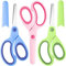 CONJURAIDE 3 Stück Linkshänder Schere Kinder, 14.5cm Kinderschere Schere Linkshänder Bastelschere Kinder Set Papierschere Mit Stumpfer Spitze Sicherheitsschere Haushaltsschere für Kinder Schule Büro