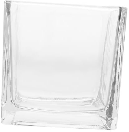 CHICAMPERA Vaso Di Vetro Trasparente Design Quadrato Ispessito Vaso Per Fiori Per Centrotavola Da Matrimonio Piante Idroponiche Decorazione Contemporanea Per Casa Esposizione Da Tavolo e