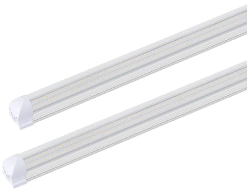 Luces de cultivo – 2 lámparas de ahorro de energía para jardinería interior | Aluminio con diseño brillante y enlazable para plántulas, invernaderos, flores, verduras, hidroponía y crecimiento