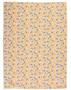 Tranquillo Bio-Geschirrtuch Vintage Garden Blau - 100% Bio-Baumwolle Küchentuch