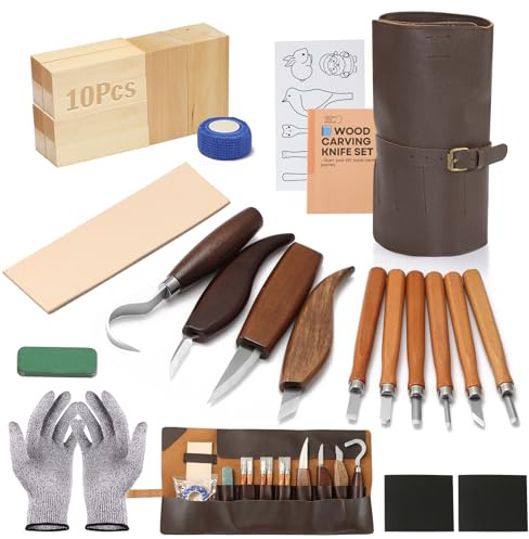 Ykall 28-Piece Wood Carving Kit for Beginners
