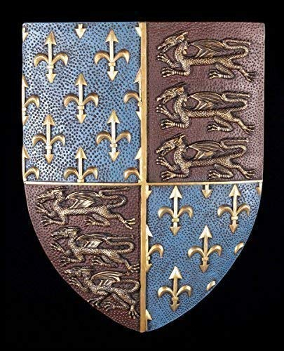 Figuren Shop GmbH Mittelalter Schild Wandrelief - Ritter Wappen mit Emblem Deko