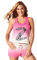 Zumba Fitness Damen When The Sun Goes Down Crop Tank Frauentops, Shocking Pink, XXL