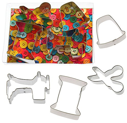 Sewing Mends, The Soul Cookie Cutter 4 Pc Set – Sewing Machine, Spool of Thread, Scissors, Thimble Cookie Cutters Hand Made in the USA from Tin Plated Steel