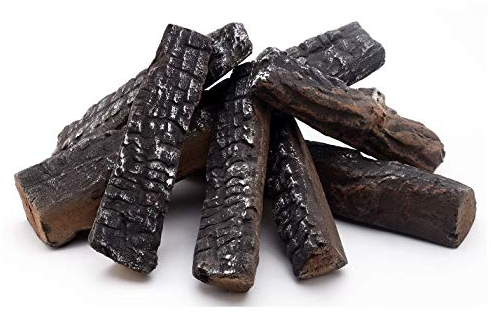 Hmleaf Keramik-Kaminscheite, für Gas, Ethanol, Kamine, Öfen, 8 Stück