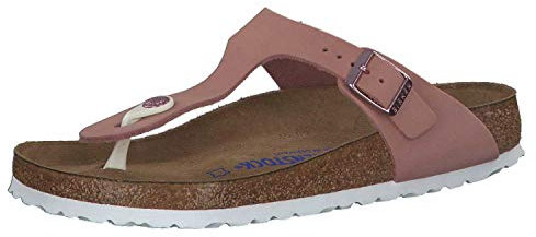 Birkenstock Gizeh SFB Old Rose, Nubuck Leather Rosa 36