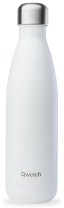 Qwetch - Matt Thermosflasche - Weiß 500ml - 24 Stunden kalt und 12 Stunden warm - wasserdicht, BPA-frei & wiederverwendbar