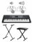 FunKey 61 Edition Touch Keyboard Set - 61 Tasten - Touch Response - 300 Sounds & 300 Rhythmen - Begleitautomatik und Lernfunktionen - inkl. X-Stativ und Hocker - schwarz