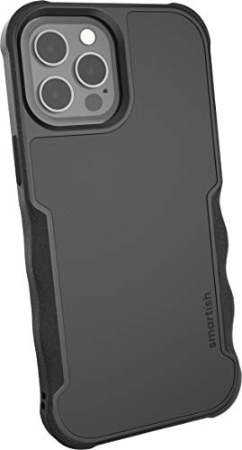 Smartish Apple iPhone 12 Pro Max (6,7) Gripzilla Case - Robust & Schützende Hülle [Grip Cover Bumper I Stabile Ecken] (Silk) - Black Tie Affair schwarz