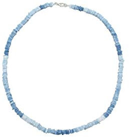 SchmuckDesignByEmma Opal Scheiben Collier 4 mm mit Farbverlauf in Blautönen