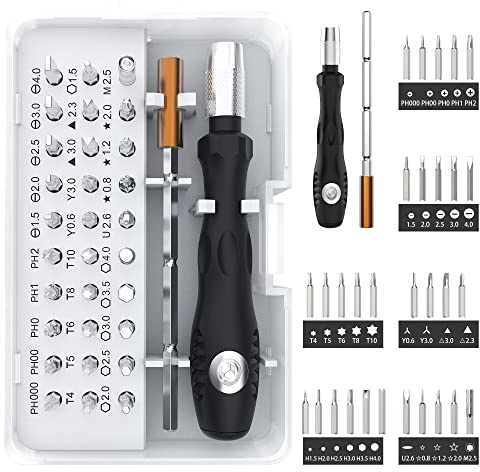 32 in 1 Small Screwdriver Set, Mini Magnetic Screwdriver Set – Contains 30 Bits Precision Repair Tool Kit, Torx Screwdriver Tool Sets for Eyeglass, Watch, Phones, Laptop, Computers, Toys