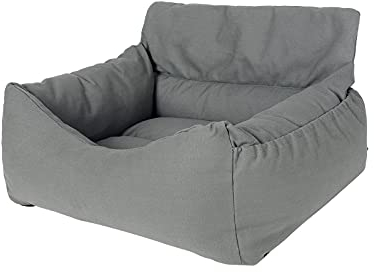 NIBESSER 2-in-1 Autositz und Bett für Hunde, wasserfest und rutschfest, Sitzerhöhung, Abnehmbarer Bezug und Kissen, Geeignet für kleine und mittelgroße Hunde