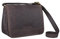 STILORD 'Malou' Elegante Leder Handtasche Damen Umhängetasche Breit Vintage Ledertasche zum Ausgehen Klassische Abendtasche Frauen Echtleder, Farbe:dunkel - braun