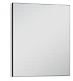byLIVING Wand-Spiegel Jakob/Kante in Anthrazit / 60 x 70 cm/Zeitloser Hänge-Spiegel/Garderoben-Set/Flur/Badezimmer-Möbel/Moderner Designer Spiegel/B 60, H 70, T 2 cm