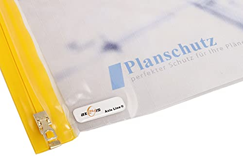 Axis Line Planschutztaschen DIN A0, DIN A1, DIN A2, DIN A3, DIN A4, 700x1200, 900x1400, 1000x1350,u.v.m für Baupläne | Plantasche | Planschutzfolie | hier: (440x620mm 10er Pack DIN A2)