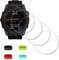 iDaPro Pellicola vetro per Garmin fenix 7X Pro Sapphire Solar/Fenix 7X Pro Solar/Fenix 7X Sapphire Solar/Fenix 7X Solar vetro temperato Protezione + tappi in silicone Accessori
