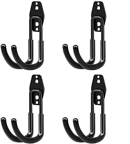 DONGKER 4PCS Gun Hooks,Gun Rack Wall Mount Garage Hooks Heavy Duty Rifle Hanger for Gun Bow Garage Hanging