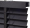 Holz Jalousie 50mm - Schwarz - 110 cm x 175 cm - Fenster und Tür Jalousie - Holz-Jalousie