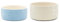 Scruffs Classic & Icon 2 Piece Dog Food & Water Bowl Set - 19cm | 20cm - Blue/Cream