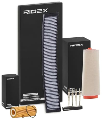 RIDEX Inspektionspaket Filterset mit Luftfilter ohne Ölablassschraube mehrteilig Filterausführung: Aktivkohlefilter Filtereinsatz