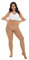 CozyWow Medias de mujer elásticas, semiopacas, medias, tallas XL-XXL, color carne, XXL
