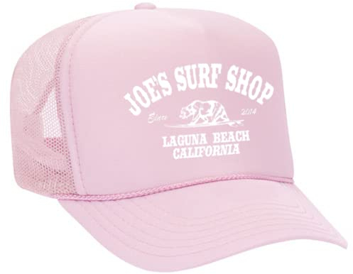 JOES SURF SHOP Snapback Trucker Hat Collection Schaumstoff, Pink / California Logo, Einheitsgröße