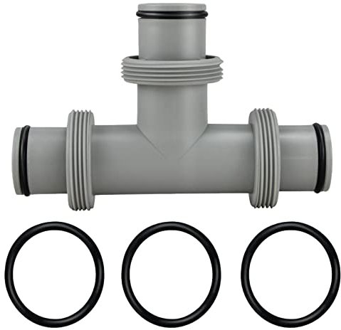Tuyau pour Pompe à Filtre Piscine, raccords Tuyau en T divisés - Kit Conversion Pompe à Sable Gonflable Facile à Monter - Joint Droit