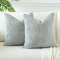 JOTOM 2er Set Cord Kissenbezüge Kissenhülle Dekorative Zierkissen Sofakissen Couchkissen Dekokissen Kissenbezug Deko Kissenhülle für Sofa Wohnzimmer 40x40cm Grau Grün