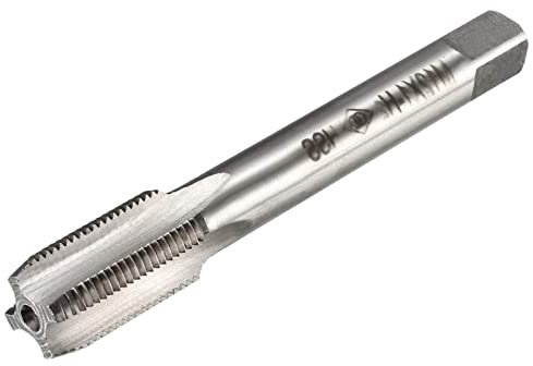 TOP-VIGOR Taraud M12 x 1 mm à filetage à cannelure droite, taraud de fraisage avec tolérance H2, taraud métrique à 3 cannelures HSS pour perçage et taraudage