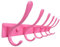 SKOLOO Kleiderhaken wand - 6 Haken, Garderobenleiste Edelstahl(2 Stück), Garderobenhaken Schwere, Metall Hakenleiste, Stabile Hakenleiste zum Aufhängen von Mantel, Jacke, Kleidung, Hut(Rosa)