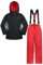 Mountain Warehouse Kinder-Ski-Set aus Unisex Winterjacke und Hose - Zweiteiler für Winter und Schnee, Winterset/Regen-Set für Jungen und Mädchen, Regen-Ganzkörperanzug Schwarz Jet 11-12 Jahre