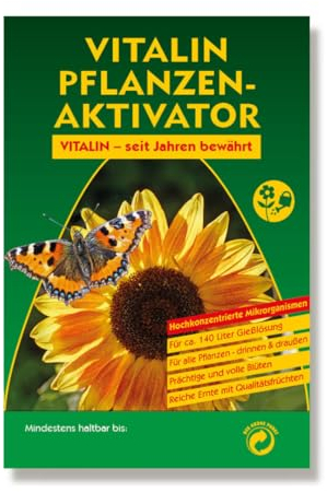 Vitalin Pflanzenaktivator, Kraftpaket für alle Pflanzen in Haus, Balkon, Terrasse und Garten, Pflanzenvitalität nur mit natürlichen und leistungsfähigen Mikroorganismen, für ca 400 Liter Gießlösung