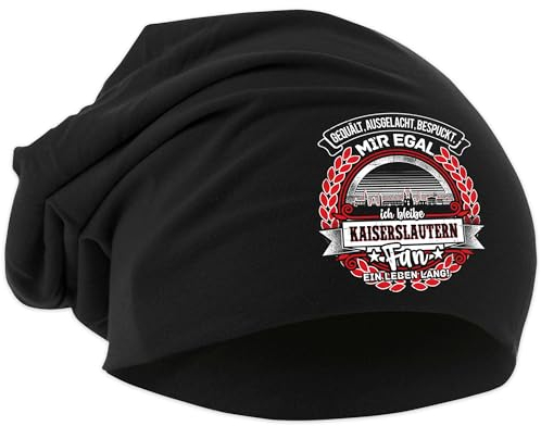 UGLYSHIRT EIN Leben lang Kaiserslautern Mütze | Strickmütze K'lautern Sport Mütze Hut Logo Hat Stadt Dehnbar | Beanie
