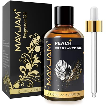 MAYJAM Olio Essenziale di Pesca 100ml, Olio Di Fragranza Premium Per Diffusori di Olio Essenziali, Aromaterapia, Casa, Bruciatore Di Olio