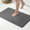 MIULEE Tapis de Bain Style Galets Antidérapant en Mousse à Mémoire – Ultra Doux, Absorbant, Séchage Rapide, Lavable en Machine, Tapis de Salle de Bain pour Douche, Baignoire – 50x80 cm， Gris