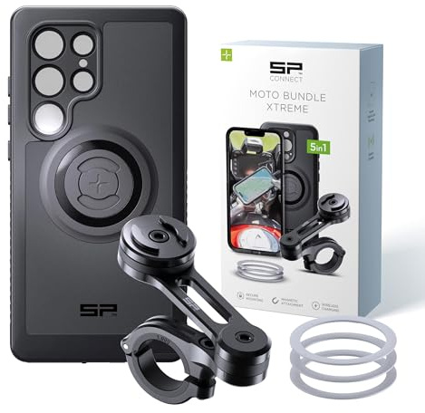SP CONNECT Moto Bundle Xtreme | SPC+ | Halterung kompatibel mit Samsung S23 Ultra | Handyhalterung für Motorrad | Handyhalter Smartphone | Zubehör für Motorroller Moped