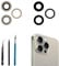LiXiongBao 3 Pcs Sapphire 15 Pro Rear Camera Lens Replacement for iPhone 15 Pro Back Camera Lens Glass Replacement with Professional Repair Tool Kit
