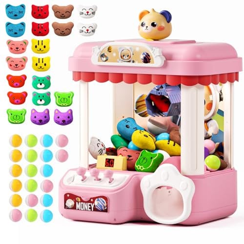 Doloowee Greifarm Automat, Süßigkeiten Automat Plüschtiere Automat, Greifautomat Kinder, Weihnachten Spielzeug Geschenke für Mädchen ab 3 Jahren